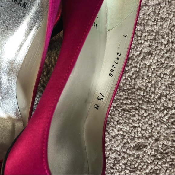 Stuart Weitzman Bow Satin Heels - Picture 2 of 3